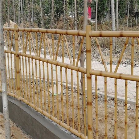 景区绿化仿竹护栏A惠州公园仿竹护栏A园林仿竹篱笆厂家制造 奥焱