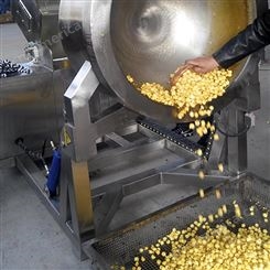 大型米花糖生产设备 美式球形燃气爆米花机 不锈钢玉米膨化机