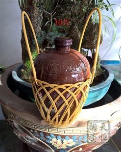 宜兴陶瓷酒坛 酒瓶 配套塑料酒篮 酒提竹篮1斤2斤3斤5斤10斤