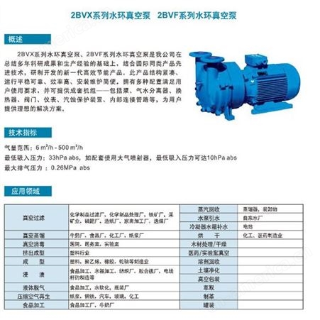 2BVX系列水环真空泵 水处理设备厂家