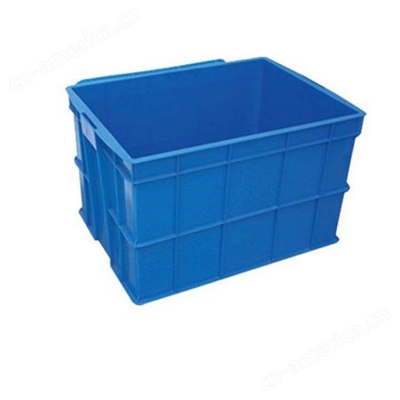 加厚物流周转箱 蔬菜食品箱带盖蓝色工业塑料箱 奥特威尔直供
