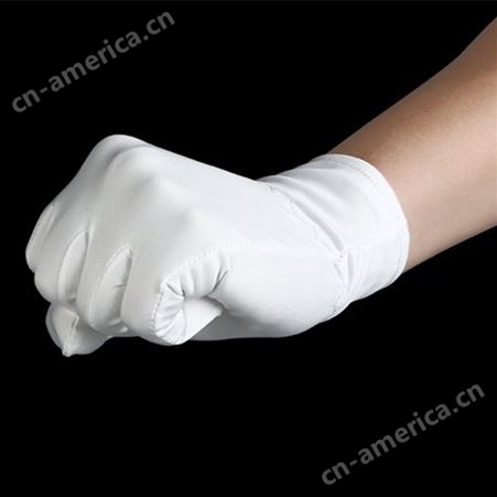 全指无尘布超细纤维双面作业白色防护手套十双一包