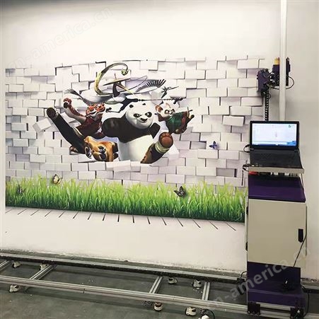 溢盈机械 3D立体壁画打印机 立式墙体彩绘机 艺术背景墙打印机