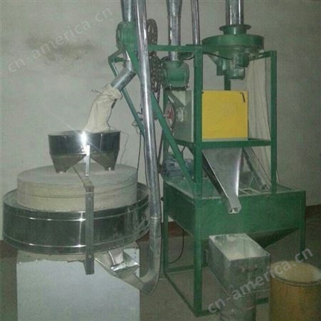 小型面粉石磨机 玉米杂粮石磨 稻谷抛光碾米磨面机成套设备