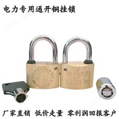 电力表箱锁 通开挂锁 35mm梅花铜锁 防水防锈铜锁 梅花通用钥匙锁