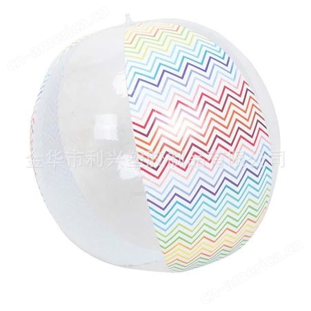 工厂订做PVC出口PVC充气玩具 沙滩球 戏水球 透明彩虹卡通