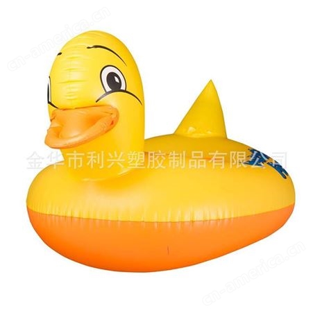 新款儿童水上充气鸭子游艇 儿童戏水充气玩具游泳座圈 