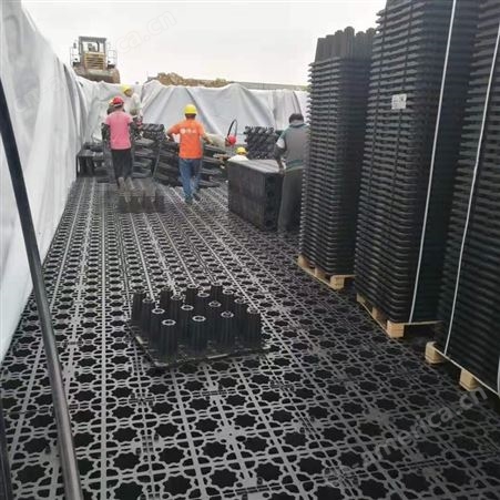 济南东吴PP雨水模块 承压60T蓄水模块搭建储水池包工包材料 海绵城市建设