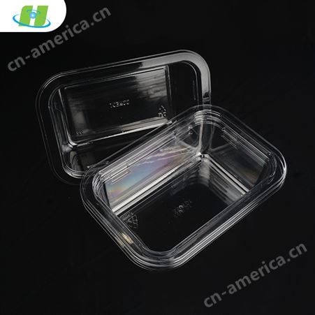 环塑定制透明一次性打包盒 PET吸塑盒 食品包装无盖包装盒