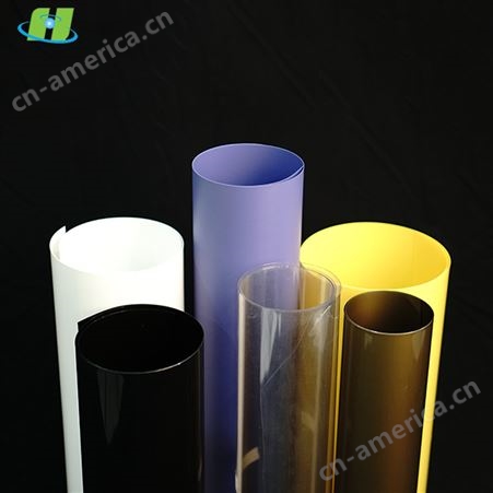 环塑工厂定制pvc 彩色塑料 透明硬薄 透明PVC片材 彩色硬质胶片