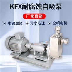 深圳羊城KFX不锈钢自吸泵 耐酸碱污水提升泵 卧式化工泵