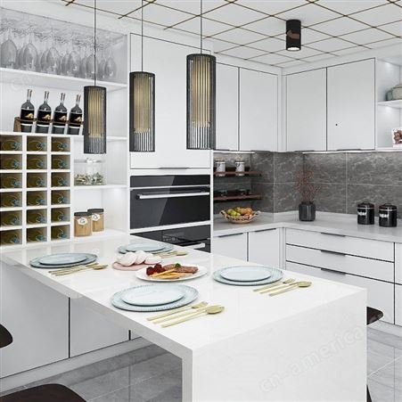 爱米铝家居 广东欧式风格全铝厨柜全铝酒柜定制