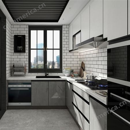 爱米全铝家具 全屋家具设计 铝合金整体厨房橱柜 现代简约橱柜定制
