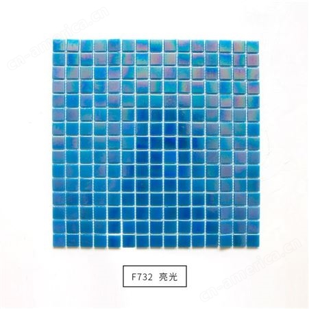 浅蓝色热熔玻璃幻彩马赛克瓷砖 室内背景墙面陶瓷砖