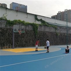 高明区篮球场地坪 硅PU篮球场地坪铺设 优格体育