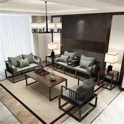 新中式沙发 全实木沙发客厅组合 现代简约轻奢小户型储物新中式家具 可定做