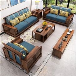 新中式白蜡木实木沙发 冬夏两用中式家具 小户型客厅全实木储物沙发轻奢 可定做