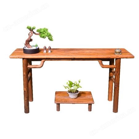 中式老榆木玄关台 实木民宿玄关桌子 靠墙复古原木条案供桌佛台家用 可定做