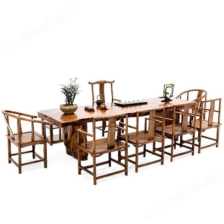 新中式茶桌椅 办公室功夫茶桌椅实木轻奢小茶台禅意茶室泡茶台家具 可定做